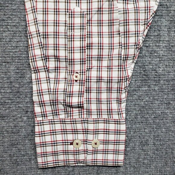 UNTUCKit Rosedale Red Shirt Mens 3XLC Plaid Long Sleeve Button Up Nylon New - Picture 10 of 10